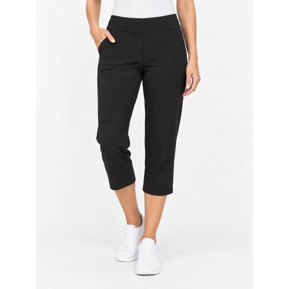 Nicole Miller New York Black Cropped Trousers Career Pants Size 14 NFFM7307